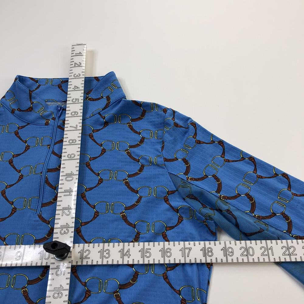 Kuhl Ibkul UPF Medium 1/4 Zip Long Sleeve Mock Neck Pullover Chain Link Blue - Picture 6 of 10